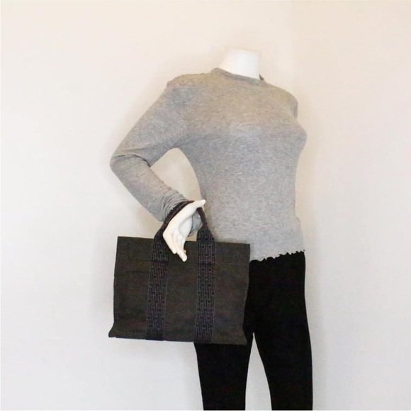 HERMES Hermes Air Line PM Women's Canvas Tote Bag EXCELLENT CONDITION - Picture 4 of 16